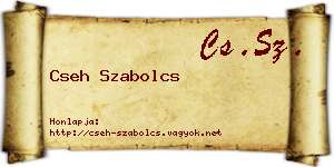 Cseh Szabolcs névjegykártya