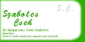 szabolcs cseh business card